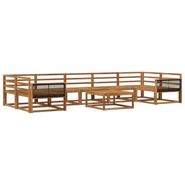 Комплект дивани за открито 8 pcs Натурално