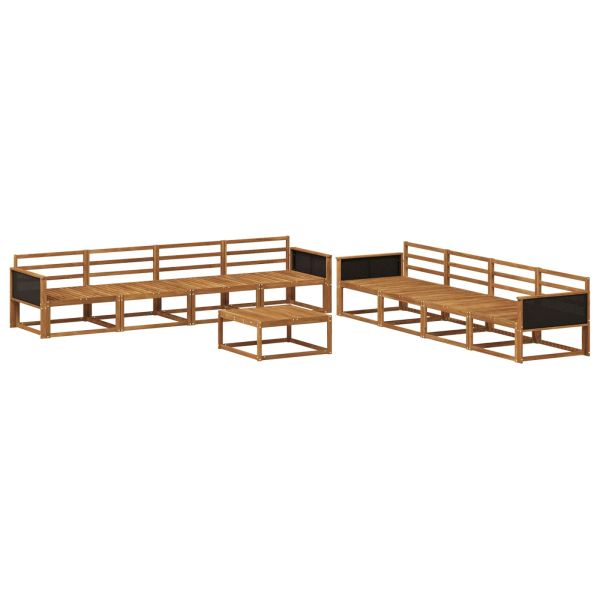 Комплект дивани за открито 9 pcs Натурално