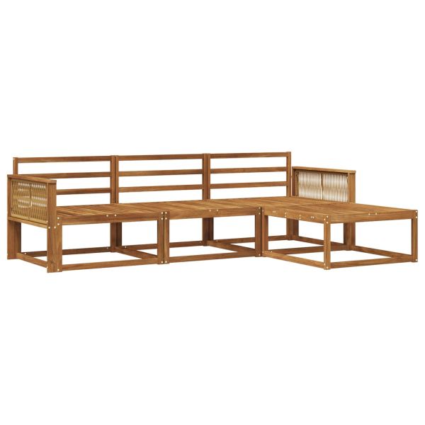 Комплект дивани за открито 4 pcs Натурално