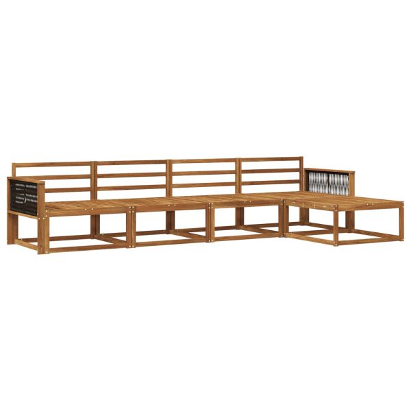 Комплект дивани за открито 5 pcs Натурално