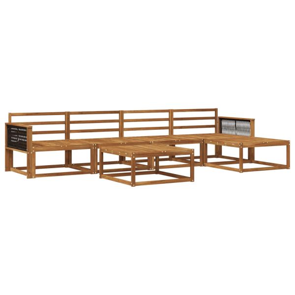 Комплект дивани за открито 6 pcs Натурално