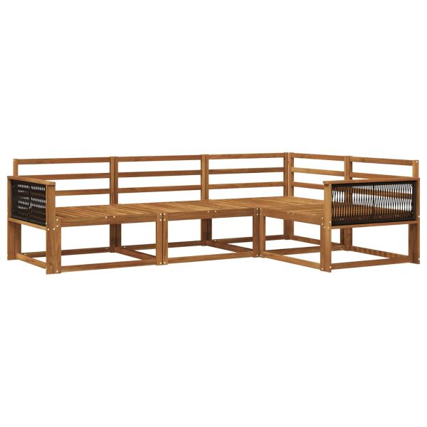 Комплект дивани за открито 4 pcs Натурално