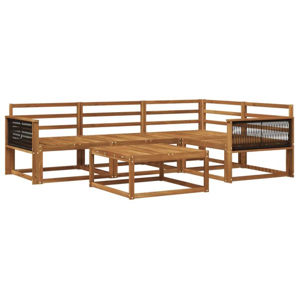 Комплект дивани за открито 5 pcs Натурално