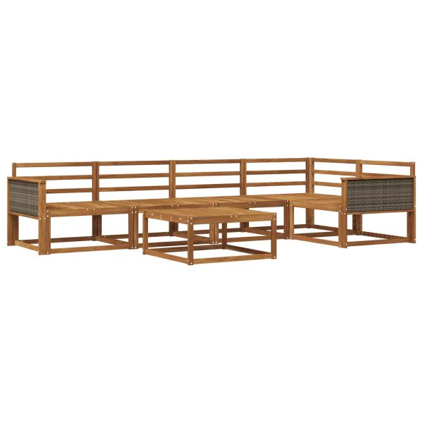 Комплект дивани за открито 6 pcs Натурално