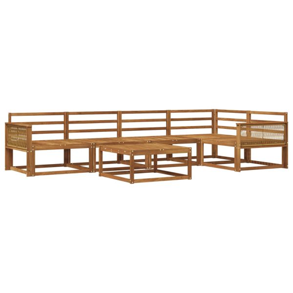 Комплект дивани за открито 6 pcs Натурално