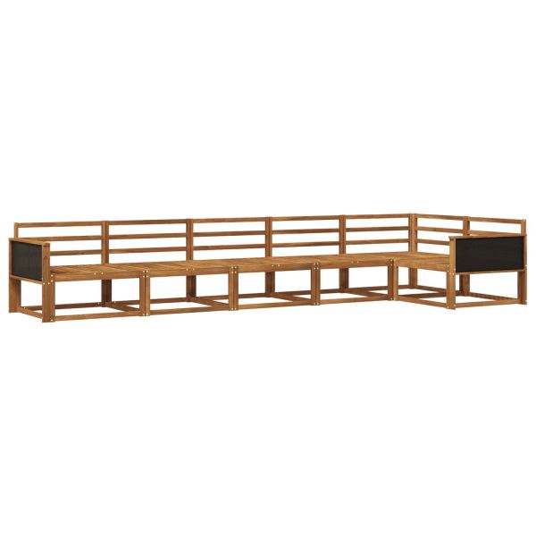 Комплект дивани за открито 6 pcs Натурално
