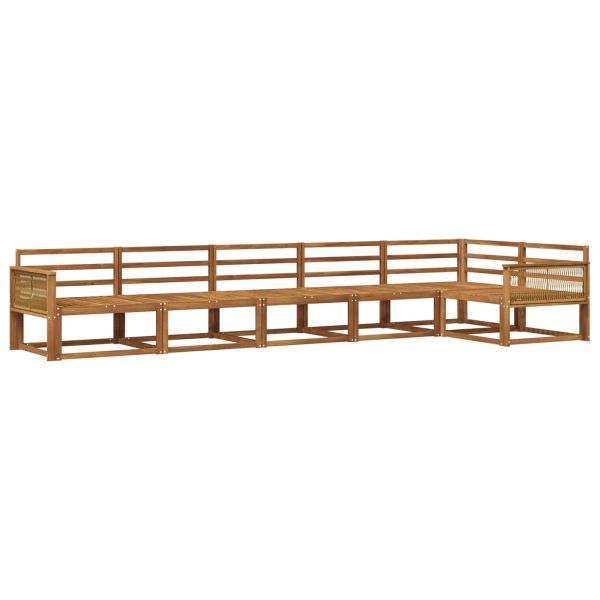 Комплект дивани за открито 6 pcs Натурално
