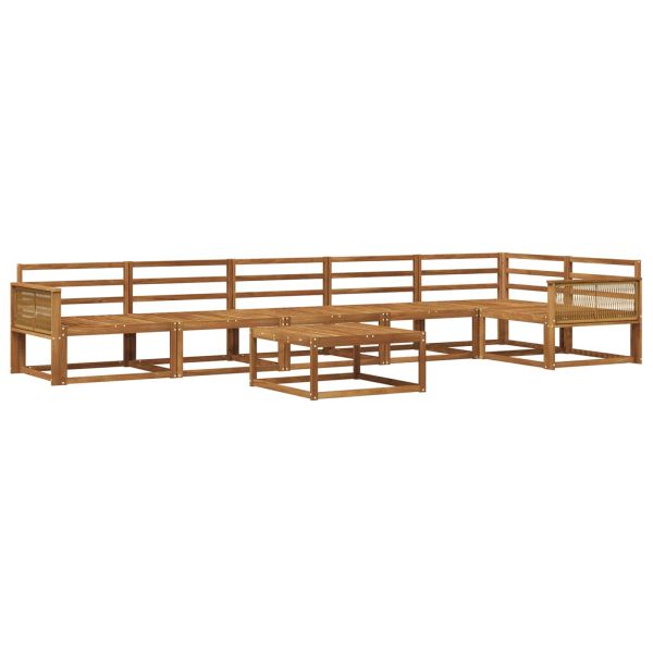 Комплект дивани за открито 7 pcs Натурално