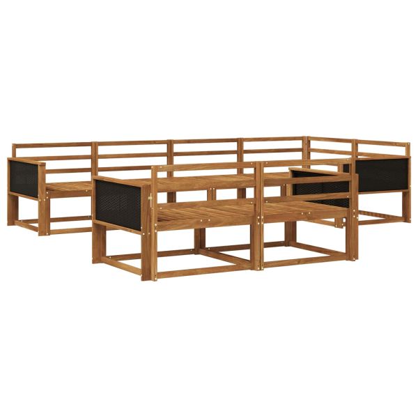 Комплект дивани за открито 7 pcs Натурално