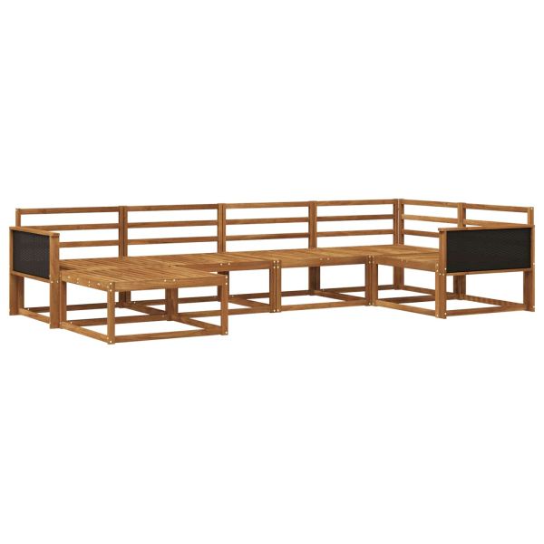 Комплект дивани за открито 6 pcs Натурално