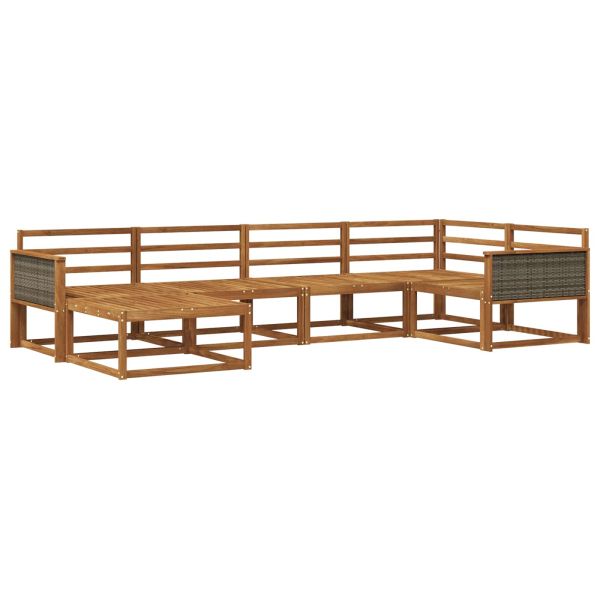 Комплект дивани за открито 6 pcs Натурално