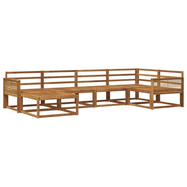Комплект дивани за открито 6 pcs Натурално