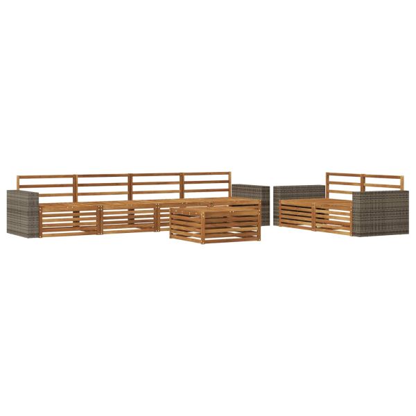 Комплект дивани за открито 7 pcs Натурално