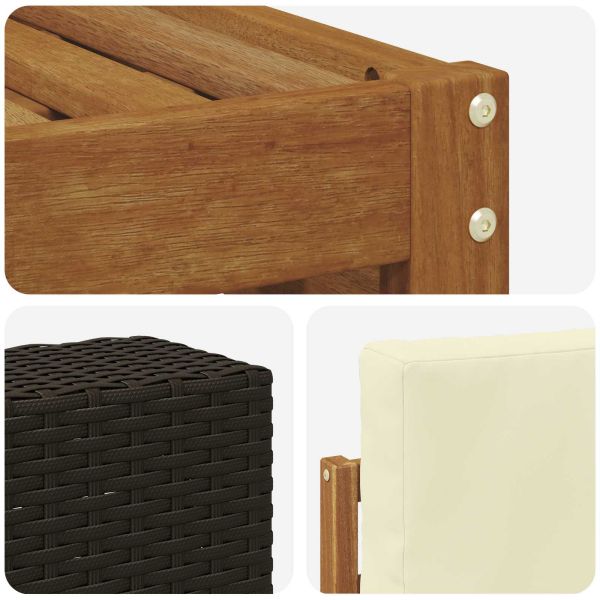 Комплект секционен диван с възглавница 6 pcs Натурален и Крема