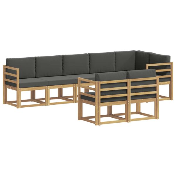 Комплект дивани за открито 8 pcs Бяло и антрацит Полиестер