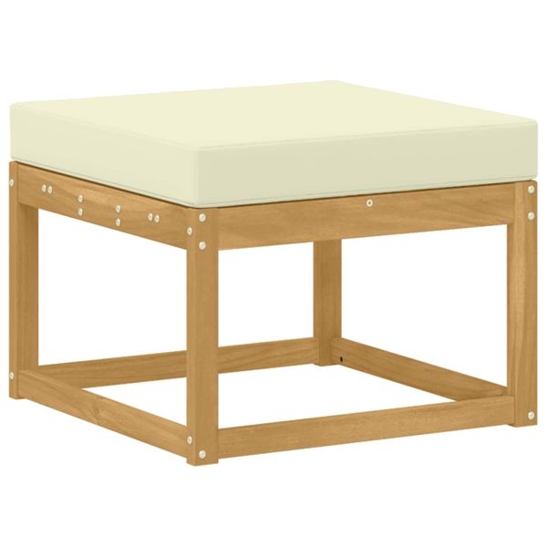 Комплект дивани за открито с възглавница 7 pcs Бяло и кремаво