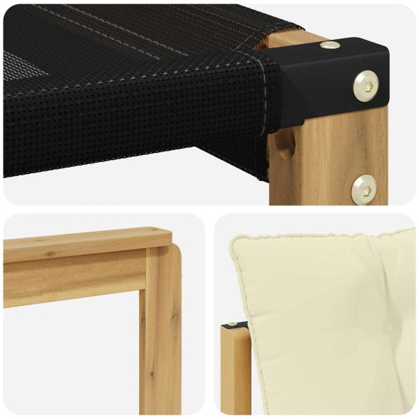 Комплект дивани за открито с възглавница 6 pcs Бяло и кремаво