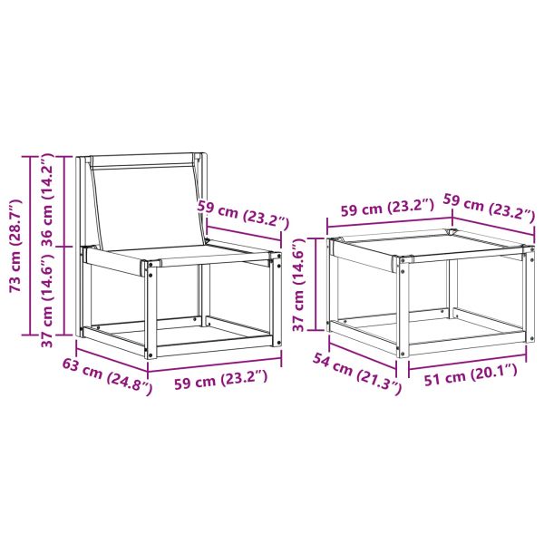 Комплект дивани за открито с възглавница 6 pcs Бяло и Бежово