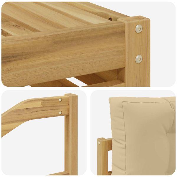 Комплекти дивани Солидно акациево дърво