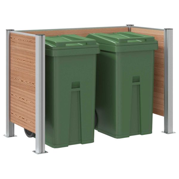Оградка за кошче Кафяво 161 x 85 x 115 см Алуминий и WPC