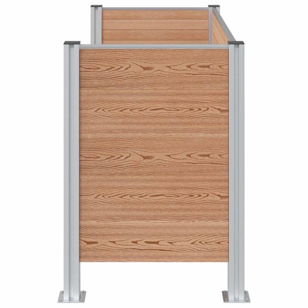 Оградка за кошче Кафяво 161 x 85 x 115 см Алуминий и WPC