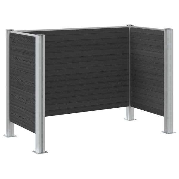 Оградка за кошче Сиво 161 x 85 x 115 см Алуминий и WPC