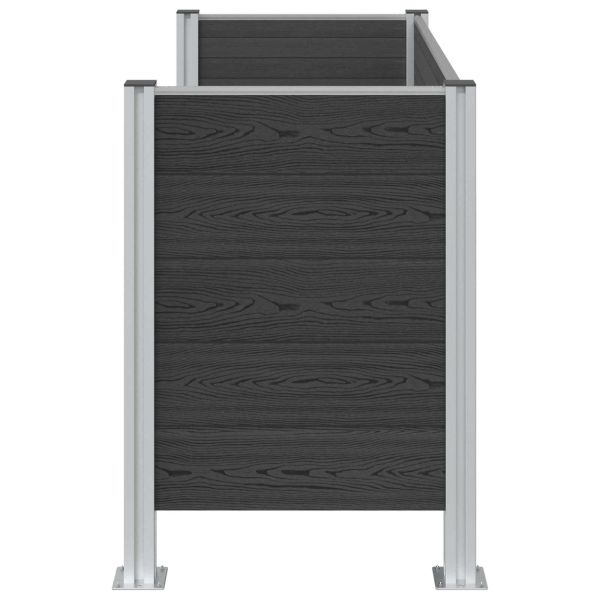 Оградка за кошче Сиво 161 x 85 x 115 см Алуминий и WPC