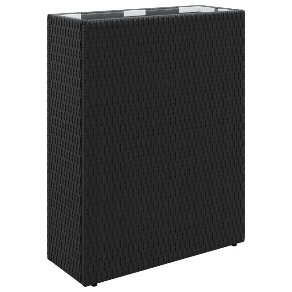 Висока саксия Черно 55 x 22 x 70 см полиратан