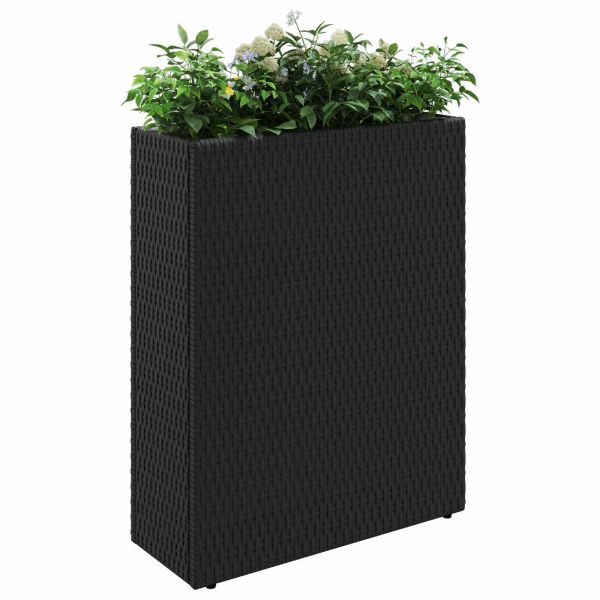 Висока саксия Черно 55 x 22 x 70 см полиратан