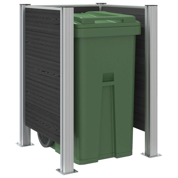 Оградка за кошче Сиво 85 x 85 x 115 см Алуминий и WPC