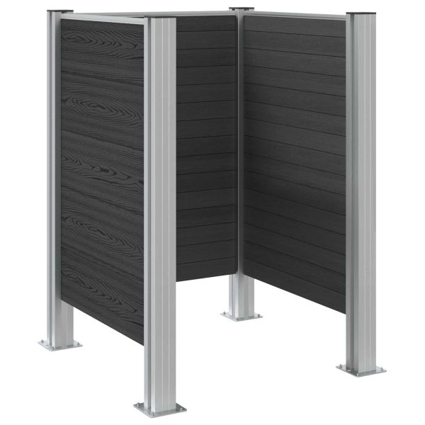 Оградка за кошче Сиво 85 x 85 x 115 см Алуминий и WPC