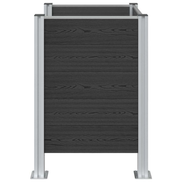 Оградка за кошче Сиво 85 x 85 x 115 см Алуминий и WPC
