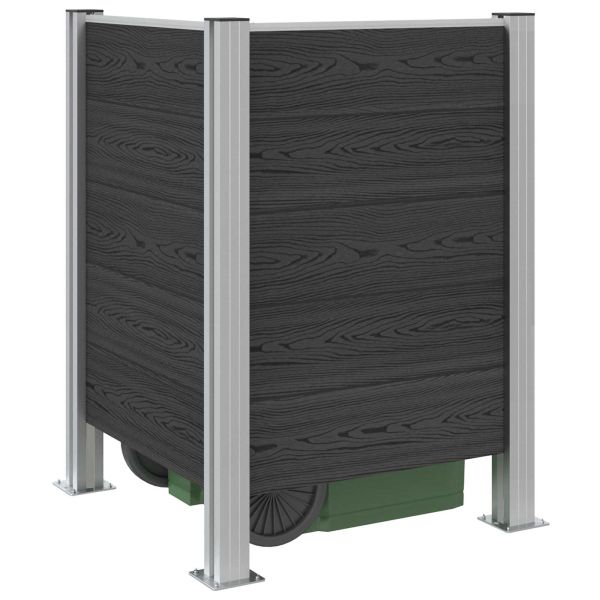 Оградка за кошче Сиво 85 x 85 x 115 см Алуминий и WPC