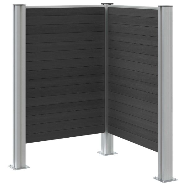 Оградка за кошче Сиво 85 x 85 x 115 см Алуминий и WPC