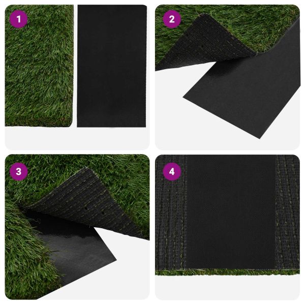 Лепеща лента за изкуствена трева Черно 15 см x 20 м