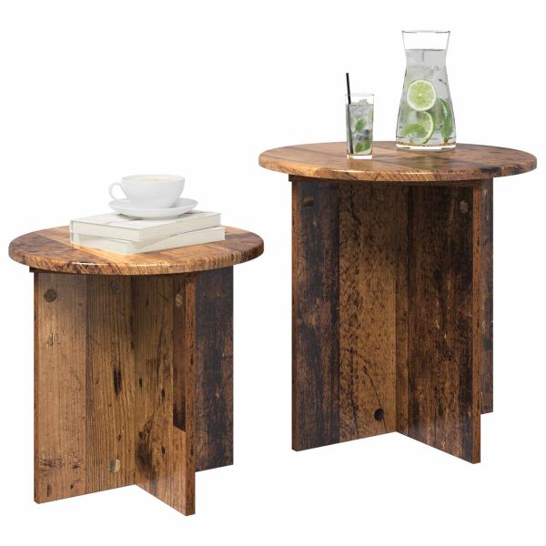 Комплект помощни маси 2 pcs Старо дърво