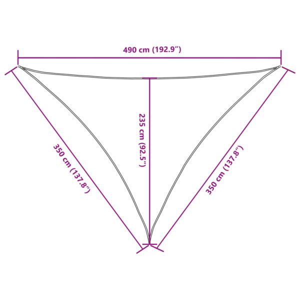 Платно-сенник Оксфорд плат триъгълно 3,5x3,5x4,9 м тъмнозелено