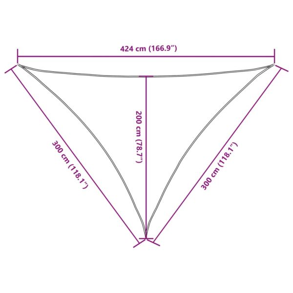 Платно-сенник, Оксфорд плат, триъгълно, 3x3x4,24 м, черно