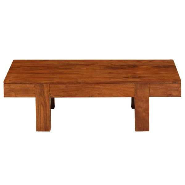 Маса за кафе масивно акациево дърво с меден финиш 100x50x30 см