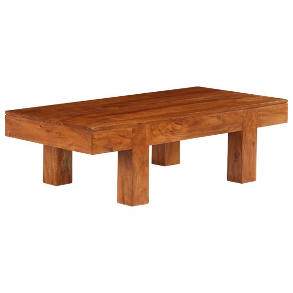 Маса за кафе масивно акациево дърво с меден финиш 100x50x30 см