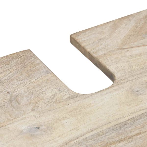 Комплект мебели за баня с рафт 2 pcs Бяло Инженерно дърво