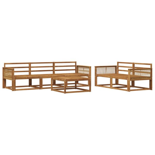 Комплект дивани за открито 6 pcs Натурално