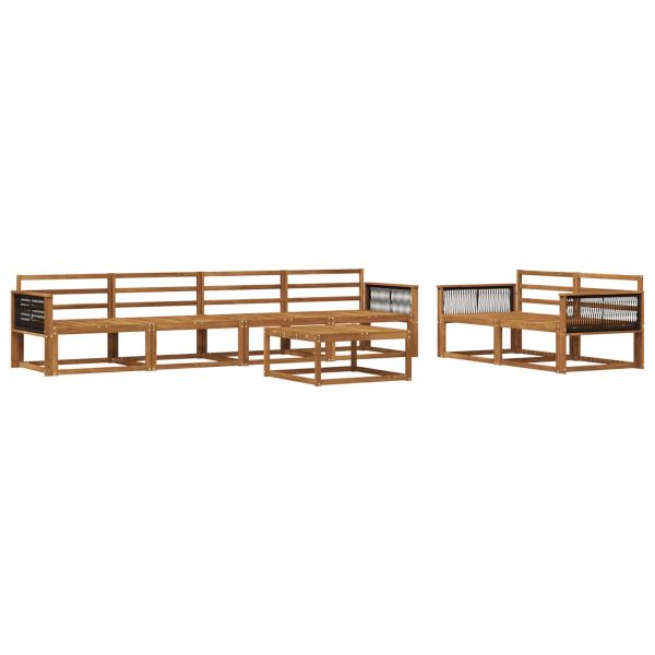 Комплект дивани за открито 7 pcs Натурално