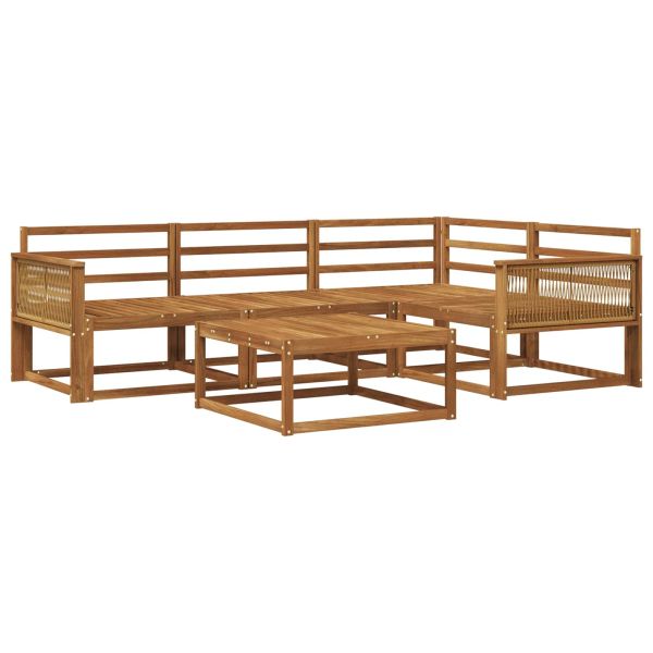 Комплект дивани за открито 5 pcs Натурално