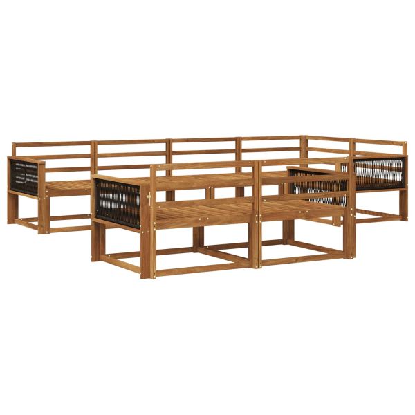 Комплект дивани за открито 7 pcs Натурално