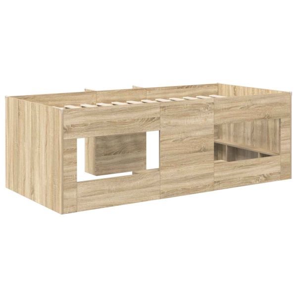 Легло за деца с висока рамка 2 pcs Сонома 203 x 101,1 x 68,5 см