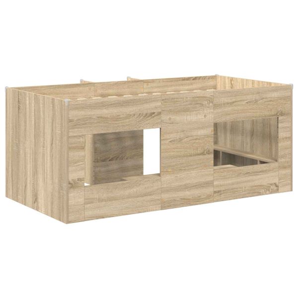 Легло за деца с висока рамка 2 pcs Сонома 163 x 101,1 x 68,5 см