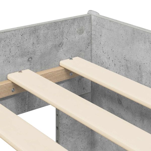 Легло за деца с висока рамка 2 pcs Бетон 193 x 96,1 x 68,5 см