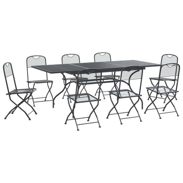 Комплект за хранене в градината 9 pcs Антрацит 212 х 90 х 76 см
