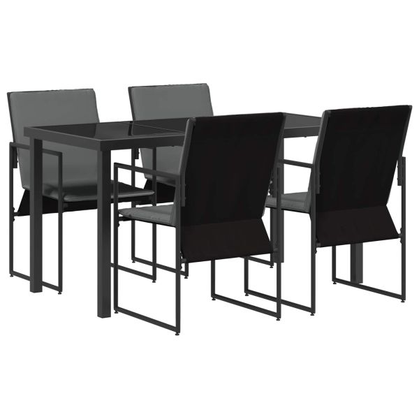 Комплект за хранене в градината 5 pcs Черно и антрацит
